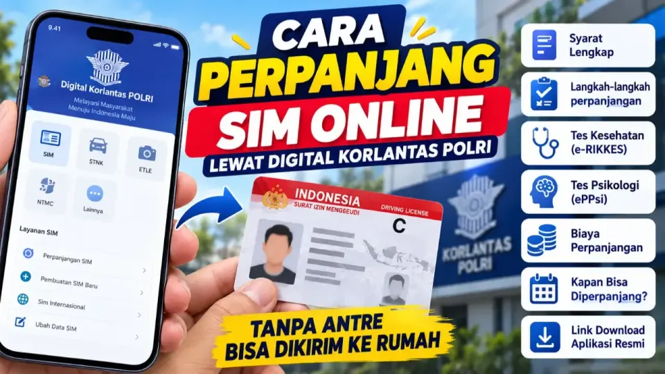 Aplikasi Digital Korlantas, Cara Buat SIM Online 2026 Tanpa Calo Cepat dan Kartu Dikirim ke Rumah