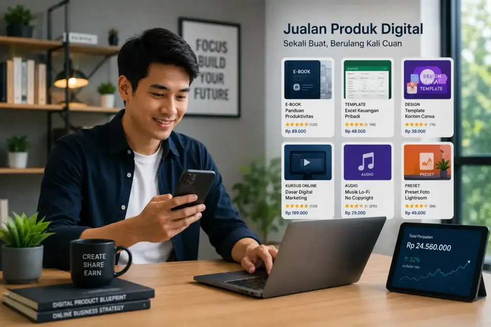 10 Cara Mendapatkan Uang dari Internet 2026 Tanpa Modal di Rumah Saja
